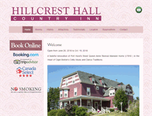 Tablet Screenshot of hillcresthall.com